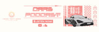 Grunge Car Podcast Twitter Header Design