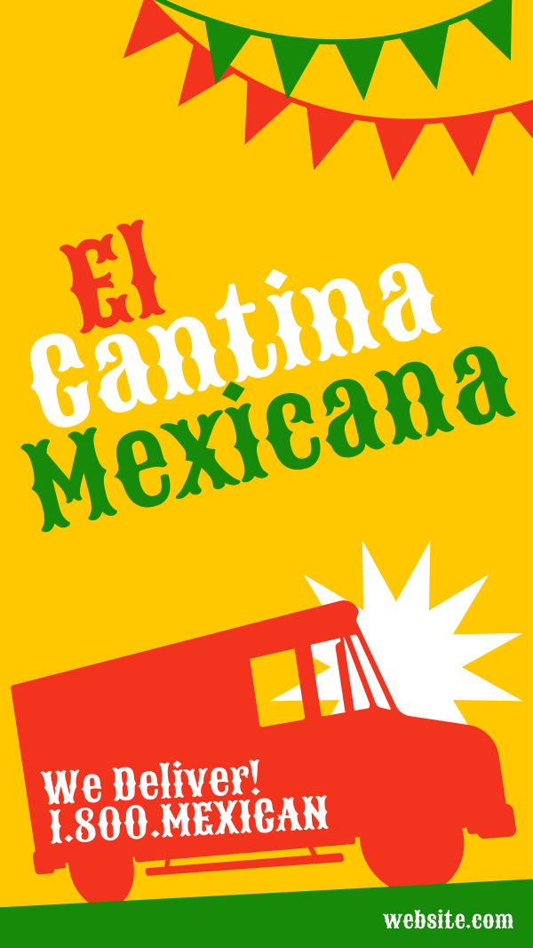 El Cantina Mexicana Instagram Story Design Image Preview