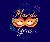 Decorative Mardi Gras Facebook Post Design