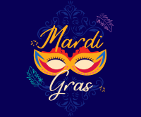 Decorative Mardi Gras Facebook post Image Preview