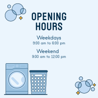 Laundry Shop Hours Instagram post Image Preview