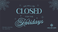 Minimalist Holiday Schedule Animation Preview
