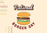 Classic Burger Postcard Design