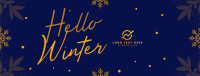 Snowy Winter Greeting Facebook Cover Design