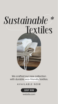 Sustainable Textiles Collection TikTok Video Design