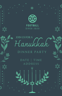 Hanukkah Lily Invitation Design