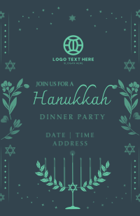 Hanukkah Lily Invitation Preview