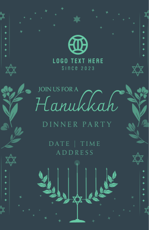 Hanukkah Lily Invitation Image Preview