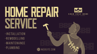 Home Repair Man Service Offer Facebook Event Cover Design