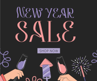 New Year Celebration Sale Facebook Post Image Preview