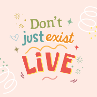 Live Positive Quote Instagram Post Design