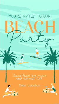 It's a Beachy Party Instagram story Image Preview
