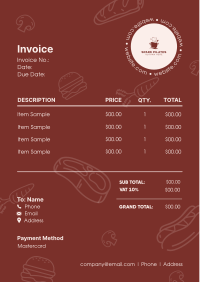 Fast Food Invoice Image Preview