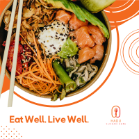 Healthy Food Sushi Bowl Instagram Post Design