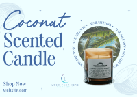 Coconut Scented Candle Postcard Image Preview