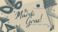 Flapper Mardi Gras Facebook event cover Image Preview