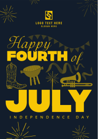 4th of July Illustration Flyer Image Preview