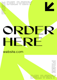 Minimalist Order Here Poster Design