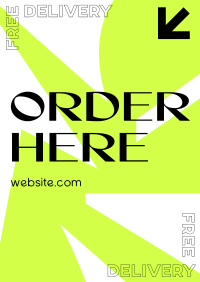 Minimalist Order Here Poster Image Preview