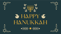 Hanukkah Menorah Ornament Facebook Event Cover Design