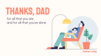 Daddy and Daughter Sleeping Facebook Event Cover Design
