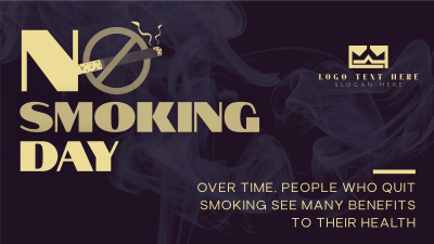 Sleek Non Smoking Day Facebook event cover Image Preview