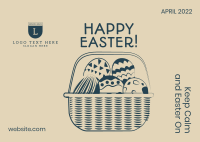 Easter Basket Postcard Image Preview