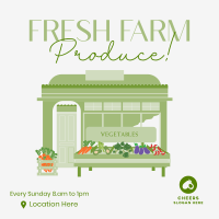Fresh Farm Produce Instagram Post Design