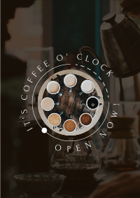 Coffee O Clock Poster Design