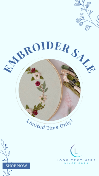 Embroidery Sale Facebook story Image Preview