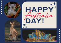 Modern Minimalist Australian Day Postcard Design