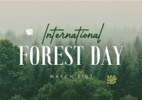 Minimalist Forest Day Postcard Design