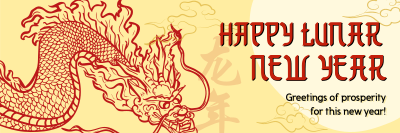 Prosperous Lunar New Year Twitter Header Image Preview