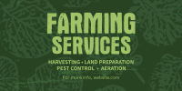 Rustic Farming Services Twitter Post Design