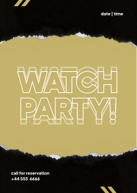 Watch Party Flyer Design