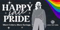 Modern Happy Pride Month Sale  Twitter Post Design