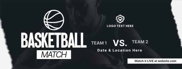 Upcoming Basketball Match Facebook Cover Design