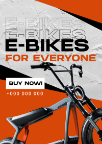 Minimalist E-bike  Flyer Design