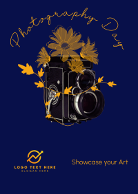 Old Camera and Flowers Poster Image Preview