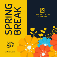 Spring Break Sale Instagram Post Design