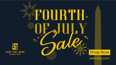 4th of July Text Sale Facebook Event Cover Image Preview