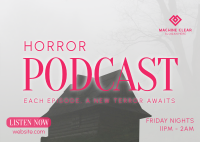 Horror Podcast Postcard Design