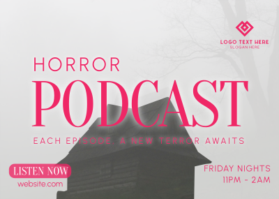 Horror Podcast Postcard Image Preview