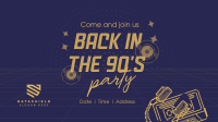 Retro Music Playlist Facebook event cover Image Preview