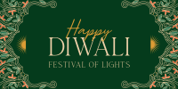 Elegant Diwali Frame Twitter post Image Preview