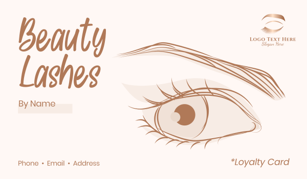Beautiful Lashes Business Card Design Image Preview