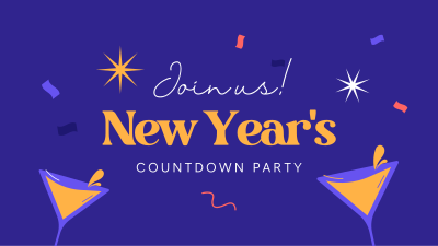 New Year Countdown Facebook event cover Image Preview