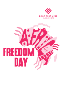 Freedom Africa Map Flyer Design
