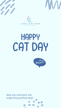 Simple Cat Day Instagram story Image Preview