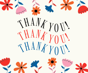 Dainty Floral Thank You Facebook post Image Preview